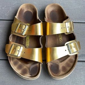 Birkenstock Arizona Gold Leather Sandal